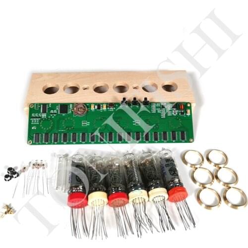 IN14 Nixie Tube digital LED clock，Nixie Tube clock DIY kit ，colorful display，12/24 hour display mode