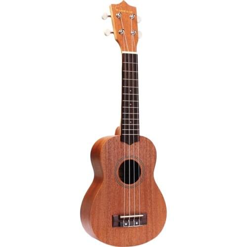 21 Inch Ukulele Uke 15 Frets 4-tring Hawaiian Guitar Musical Instrument Brown