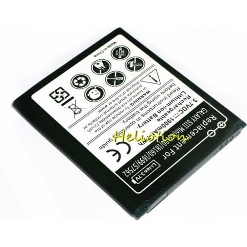 I8190 S3mini Battery EB425161LU EB-L1M7FLU For Samsung Galaxy S3 mini i8190 ACE 2 i8160 i699 Trend S Duos S7562 1900mAh battery