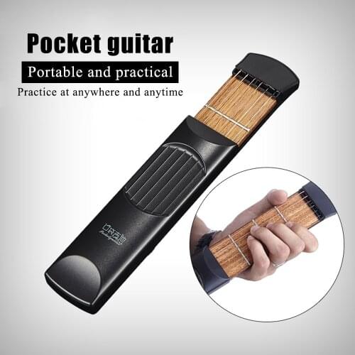 Mini Guitar Pocket Guitar Portable Guitar Trainer Guitar Chords Practice Tools