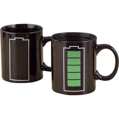 Battery Discoloration Cup Colour Charge Coffee Mug Factory Wholesale Creative Porcelain Cup Gift Advertising Travel Mug