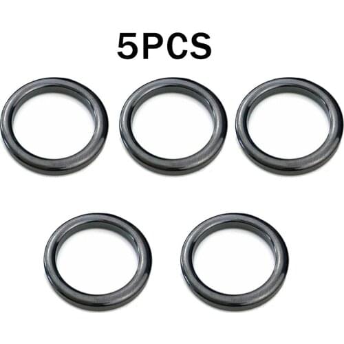 5pcs/pack Fishing Rod Guide Ring Black Ceramic Durable Guide Ring Kit Rod Portable Repairing Parts Fishing Pole Tackle Tools