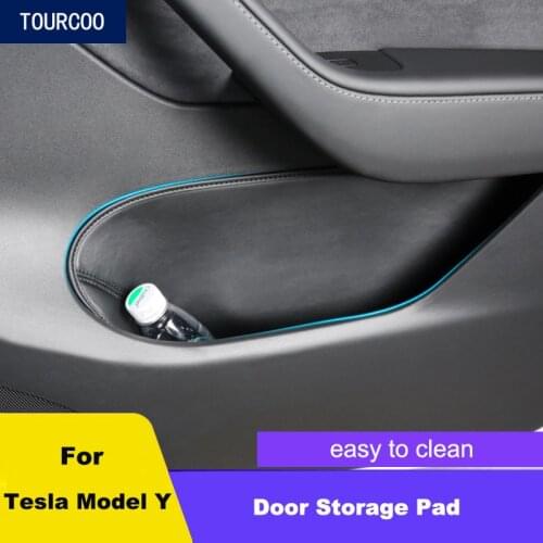 Door Slot Leather Protective Pad for Tesla Model Y Car Styling Modification Accessories