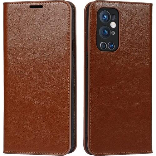Premium Leather Case for Oneplus 9 Pro Wallet Cover Case flip case card holder cowhide holster Coque Fundas