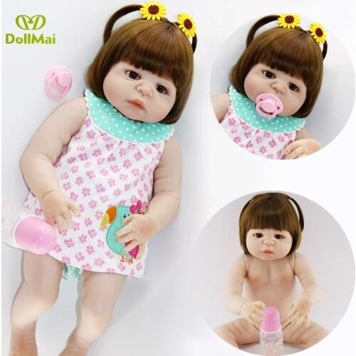 Bebe dolls 57cm Full body silicone reborn baby girl doll toys lifelike newborn princess babies doll for sale