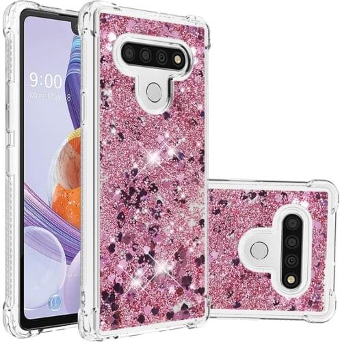 Cute Quicksand Glitter Case For LG Stylo 6 Cases K71 Shockproof Soft Bumper Full Protection Cover For LG Stylo6 Funda