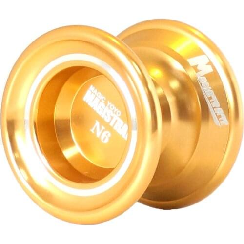 N6 Professional Unresponsive Yoyo with 8 Ball U Bearing & 1 String - Gold