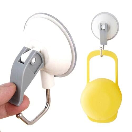 New 1PC Solid Suction Cups Window Glass Hooks Home Bathroom Kitchen Strong Towel Hanger Suckers Hooks Rails