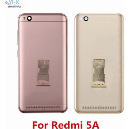 New Housing For Xiaomi Redmi 5A 5 A Back Cover Case Battery Rear Door with Sim Card Holder Tray