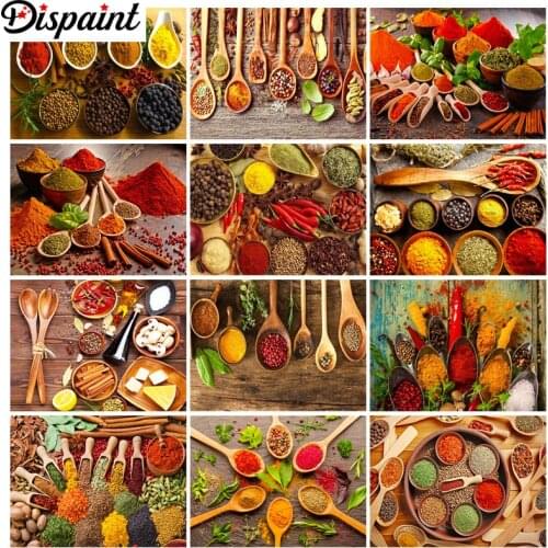 Dispaint Full Drill Diamond Painting "Seasoning scenery" DIY Picture Of Rhinestone 5D Diamond Embroidery Cross Stitch Decor