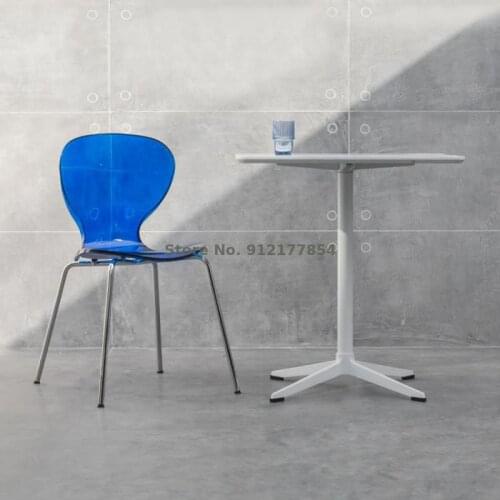 Nordic Transparent Dining Chair Thickened Plastic Crystal Chair Acrylic Stool Net Red Ins Creative Home Back Chair