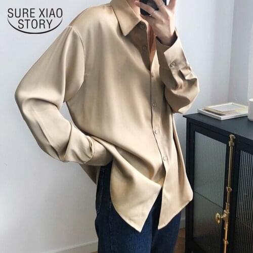 Plus Size Women Clothing Office Lady Shirt Female Loose Vintage Chiffon Long Sleeve Blouse White Tops Blusa Korean Clothes 12328