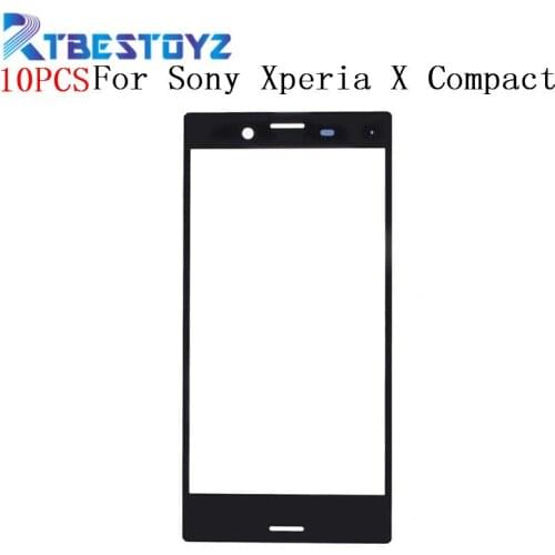 RTBESTOYZ 10PCS/Lot X Mini 4.6" Front Glass Touch Screen Outer Panel Lens Cover For Sony Xperia X Compact