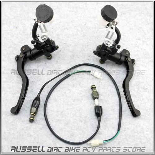 17.5x19mm Hydraulic Brake Clutch Lever Master Cylinder Sensor Switch Line Cable For Motorcycle Scooter Dirt Bike