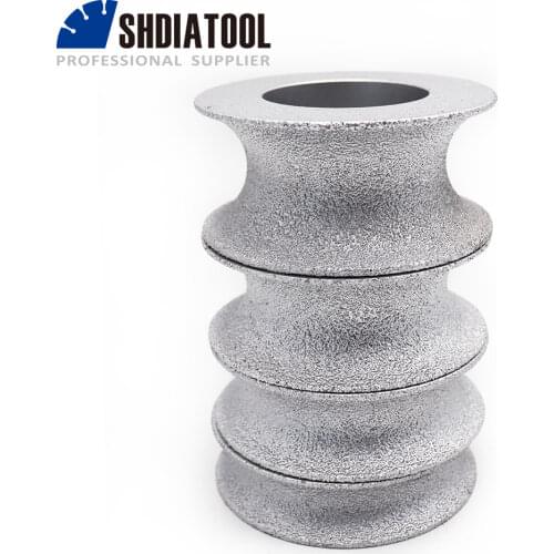 DIATOOL Vacuum Brazed Diamond Grinding Disc of Half-Round Edge 75mm Diamond Wheel Used Dry or Wet 15mm/20mm/25mm/30mm available