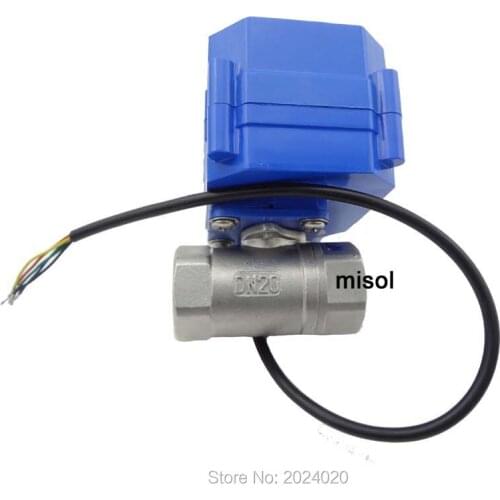 10 pcs of 110V DN20 (NPT) (reduce port) motorized ball valve, stainless steel, 2 way, electrical valve