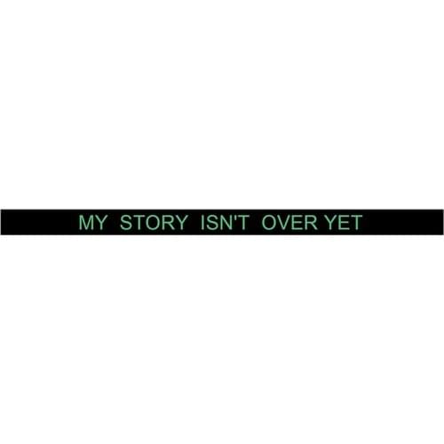 300pcs Motivational Black MY STORY ISN'T OVER YET Silicone Bracelets Rubber Wristbands Free Shipping by DHL