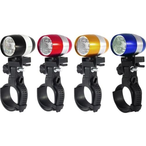 Bicycle Head Light 6 LED Mountain MTB Bike Front Fork Handlebar Lantern Cycling Safety Warning Night Lamp Flashlight
