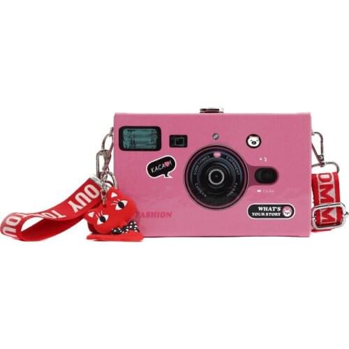 Cute Camera Design Pattern Women Messenger Bag Creative Lady Small Square Crossbody Bag Designer Broadband Shoulder Bag BAG4051