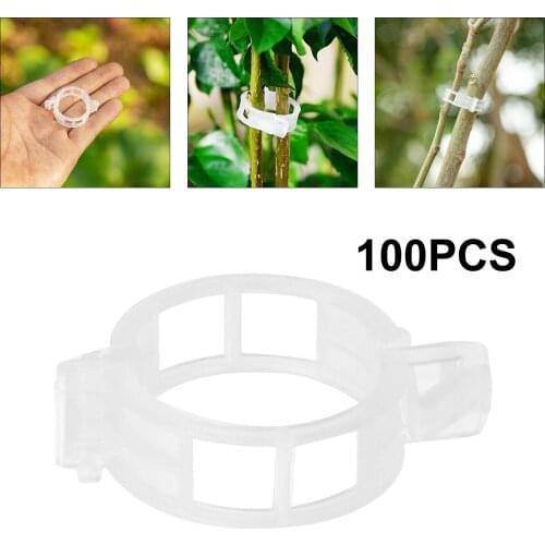 100 Pcs Plant Support Clips for Tomato Trellis Vine Plants Greenhouse Vegetables Garden Ornament