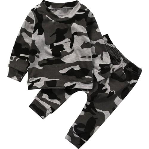 Newborn Baby Boy Girl Long Sleeve T-shirt Tops Pants Outfit Set Clothes 2PCS Autumn Warm