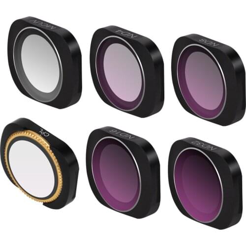 6IN1 MCUV CPL ND4 ND8 ND16 ND32 ND64 ND-PL Lens Filter Set Aluminum Magnetic Adsorption for DJI OSMO POCKET Camera Gimbal Parts