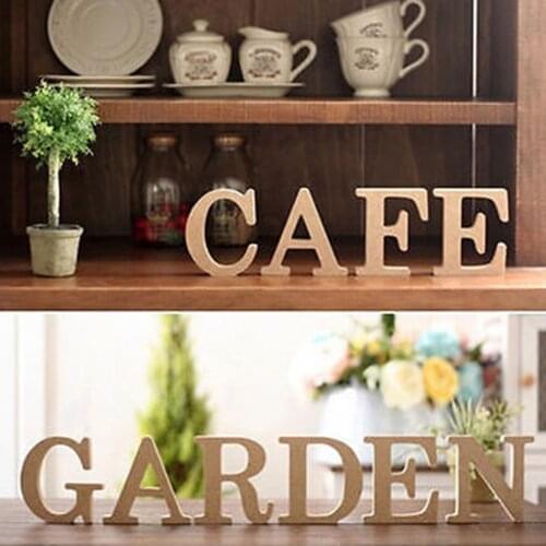 8CM 26 Letters Wooden Ornament Merry Christmas Love Home Cafe White Wood Decoration DIY Heart Wedding Home Decor Art Craft