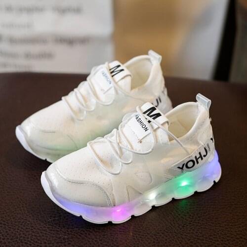 Children Shoes With LED Lighted Baby BOY And GIRLS Sports Casual Shoes Fashion Kids Sneakers Size 22-36