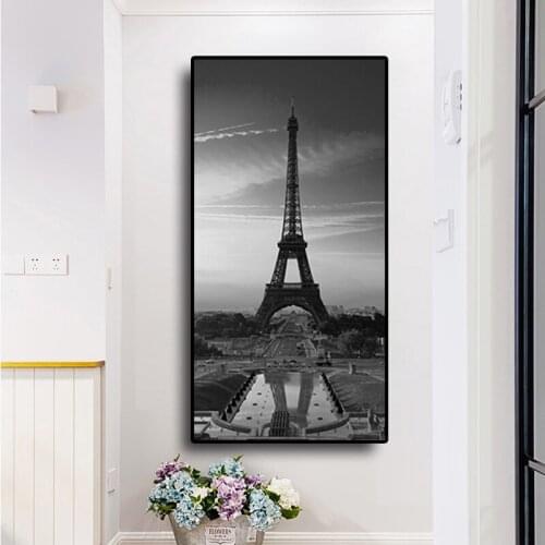 Diy diamond painting Black and White Paris Tower Landscape full diamond embroidery cross stitch kits Cityscape Art Wall Picture