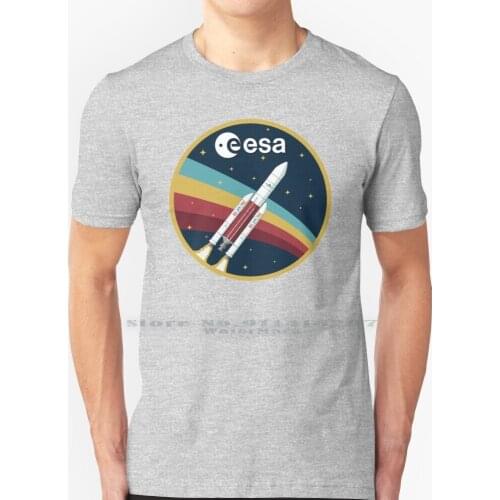 Esa Emblem - Vintage Colors T Shirt 100% Pure Cotton Esa European Space Agency European Union Logo Team Ariane 5 V Rocket Europe