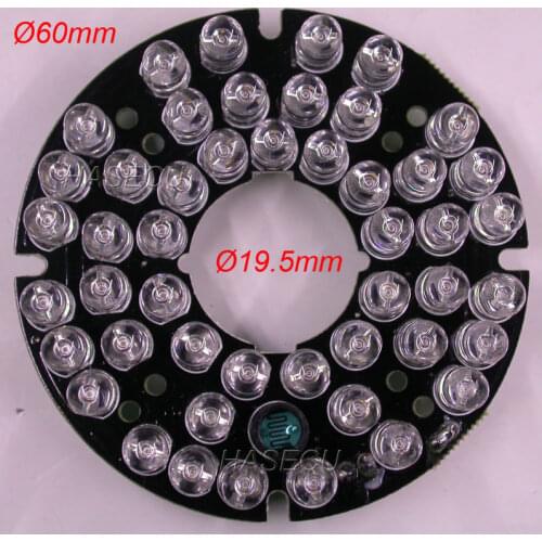 Infrared 48 x 5 IR LED board for CCTV cameras night vision (outer diameter 60mm / inner 19.5mm)