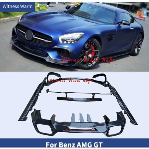 For Benz AMG GT Car body kit Front Rear Bumper Lip Spoiler diffuser Splitters Side Skirts apron rear wings FRP/Carbon Fiber