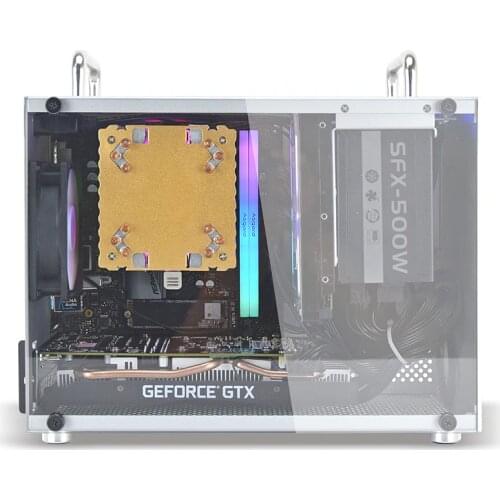 METALFISH S6 Aluminum Computer Case Gaming PC Chassis for Mini-ITX 17*17CM mainboard/SFX power/135mm radiator mid tower