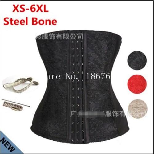 Waist trainer corsets Steel boned steampunk party sexy corselet and bustiers Gothic Clothing Corsage modeling strap