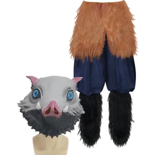 Anime Demon Slayer Hashibira Inosuke Cosplay Costume Pants Stage Performance Helloween Party For Men Kimetsu no Yaiba