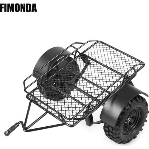 RC Car Metal Hitch Mount Trailer Truck Hauler for 1/10 RC Crawler Traxxas TRX4 Axial SCX10 90046 Tamiya CC01 RC4WD D90 TF2