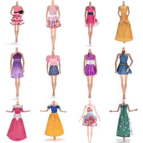 Fashion Handmade Summer Skirt Clothes Dress Glasses Plastic Necklace Shoes Multi Styles for Doll Accessories Girl Baby Toys Gift