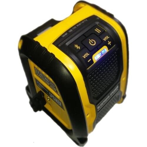 15W MP3 Speaker for Makita/Milwaukee/Bosch/DeWalt 14.4V-20V MIC U disk slot Bluetooth