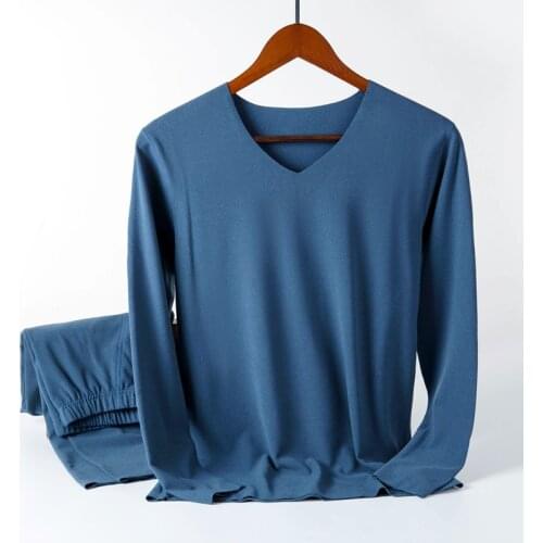 Men Winter Thermal Underwear Warm Body Thermo Clothes Male Invisible Tops Buttoms Set