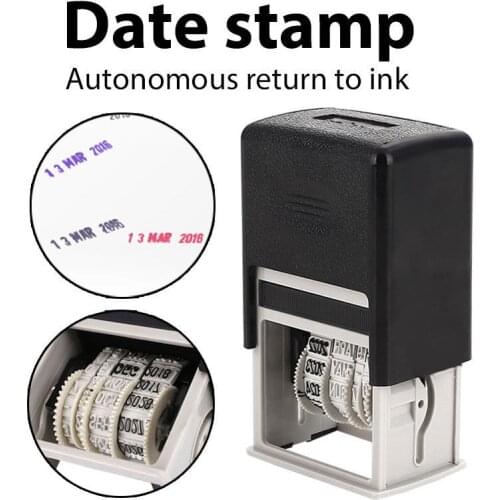 Metal + ABS 2017-2028 Stamping Mud Set DIY Handle Account Date Stamps Convenient Office Supplies Retro Home SCHOOL Seal Student
