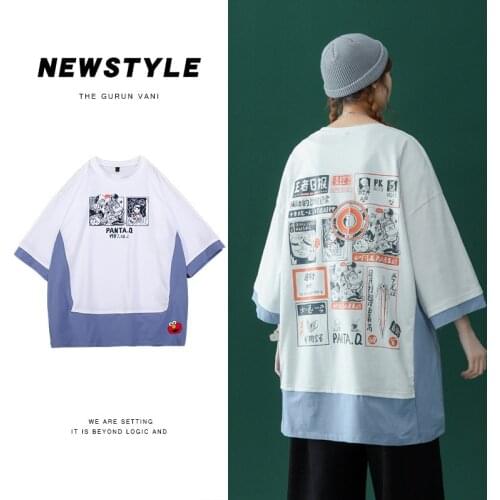 2021 New Summer Women Short Sleeve Cartoon T-shirts Girls Casual Cotton Top Tees Swag Style Female Hip Hop tshirts