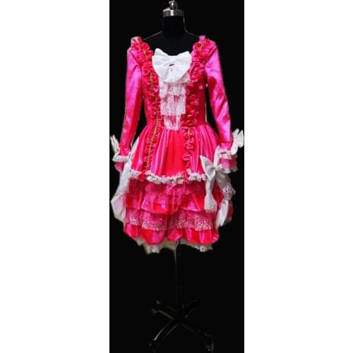 New pink Vintage costumes 18th Duchess Retro medieval Renaissance Reenactment Theatre Civil war Victorian dress D-321