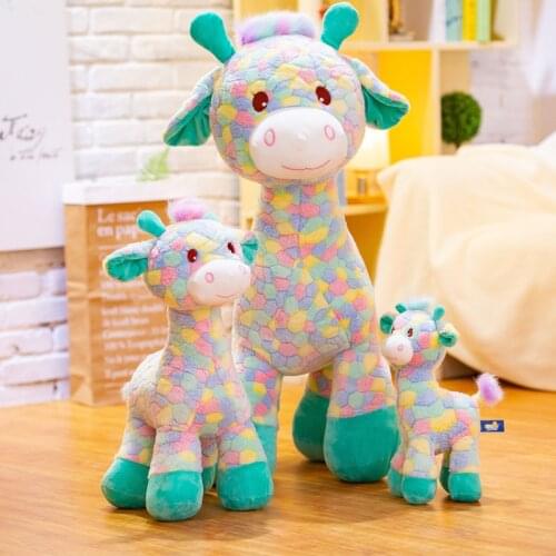New Cute Sika deer Plush Toy 30-50cm Creative Colorful Deer Childrens Plush Doll Toys Girls Holiday Birthday Gifts