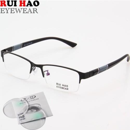 Progressive Prescription Glasses Men Customize Myopia Hyperopia Glasses Optical Eyeglasses Clear Resin Lenses 961