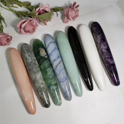 Wholesale Customize Natural Quartz Crystal Stone Massage Wand For Women Gifts ZY