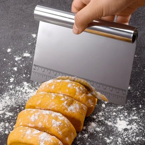 Stainless Steel Dough Cutter Pastry Spatulas Pizza Scraper Fondant Cake Decoration Tools Kitchen Accessories Baking Cutting Tool