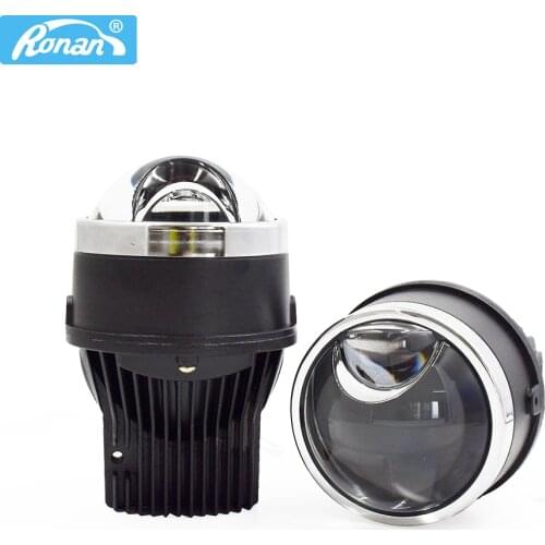 Ronan 3.0 inch Q3 Plus Hyperboloid Bi-LED Fog Lens Adjust Bracket White/Yellow Color Matrix LED Light for Car Styling Retrofit