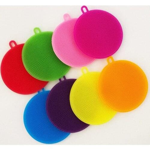 Silicone Dish Washing Kitchen Accessories Brush Bowl Pot Pan Wash Cleaning Brushes Cooking Tool Cleaner Sponges Scouring