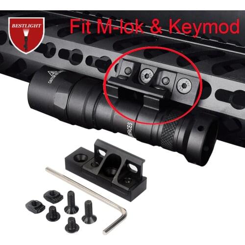 Tactical Weapon Flashlight Mount M-lok Keymod Rollover Picatinny Mount For Surfire M300 M600 M300V M600V M600B Flashlight