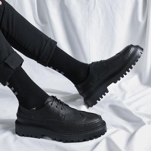 Men Business Dress Shoes Oxford Retro Bullock Classic Business Formal Leather Shoes Zapatos Hombre Party Casual Shoe